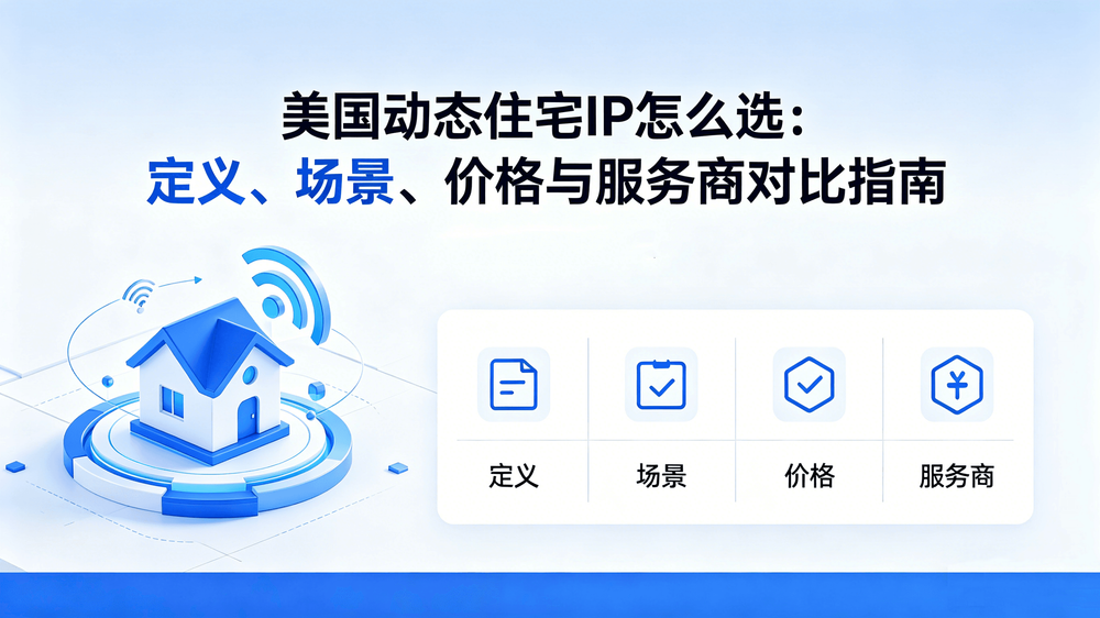 美国动态住宅IP怎么选:定义、场景、价格与服务商对比指南