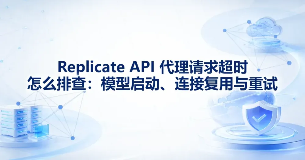 Replicate API 代理请求超时怎么排查:模型启动、连接复用与重试