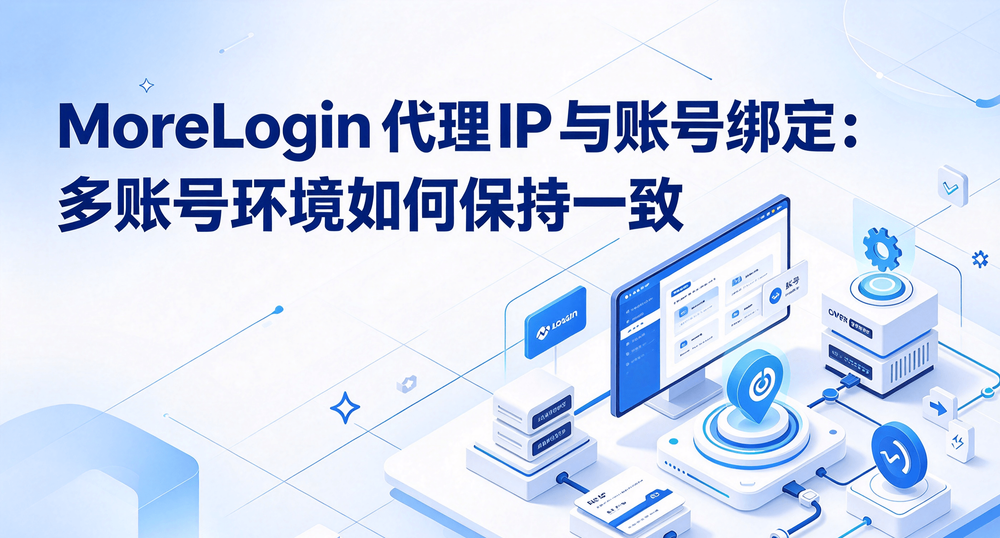 MoreLogin 代理 IP 与账号绑定:多账号环境如何保持一致