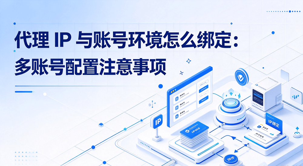 代理 IP 与账号环境怎么绑定:多账号配置注意事项
