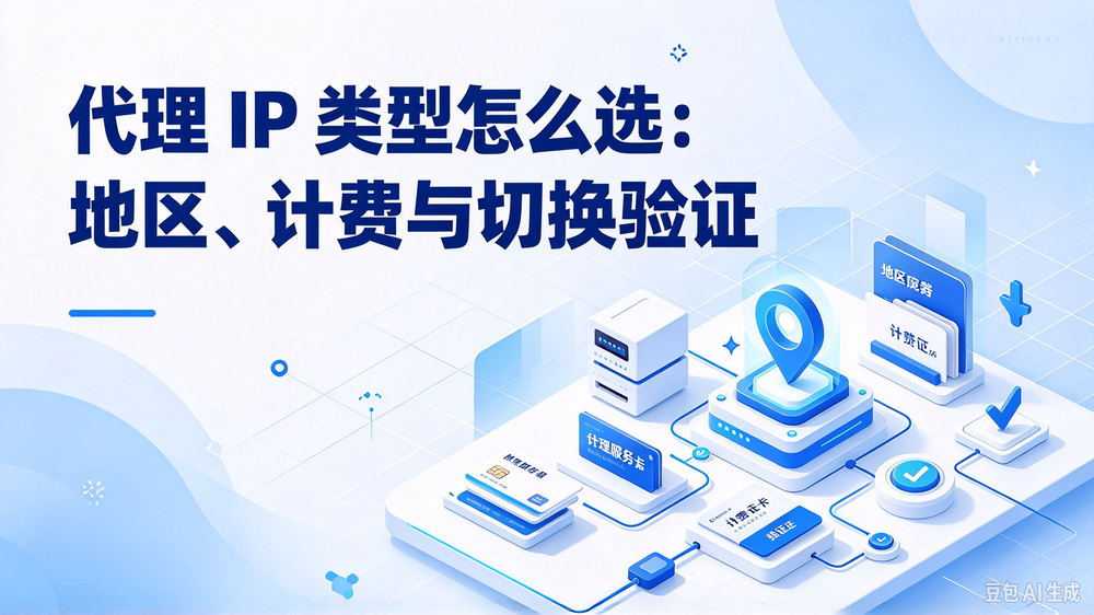 代理 IP 类型怎么选:地区、计费与切换验证