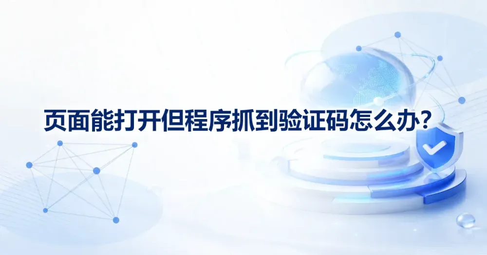 页面能打开但程序抓到验证码怎么办？