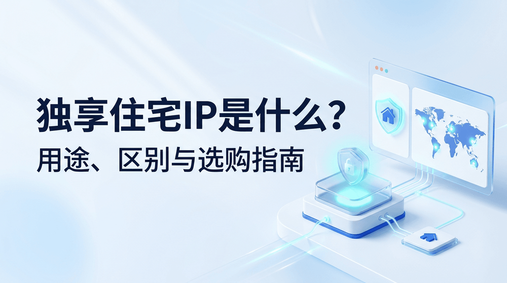 独享住宅IP是什么?用途、区别与选购指南