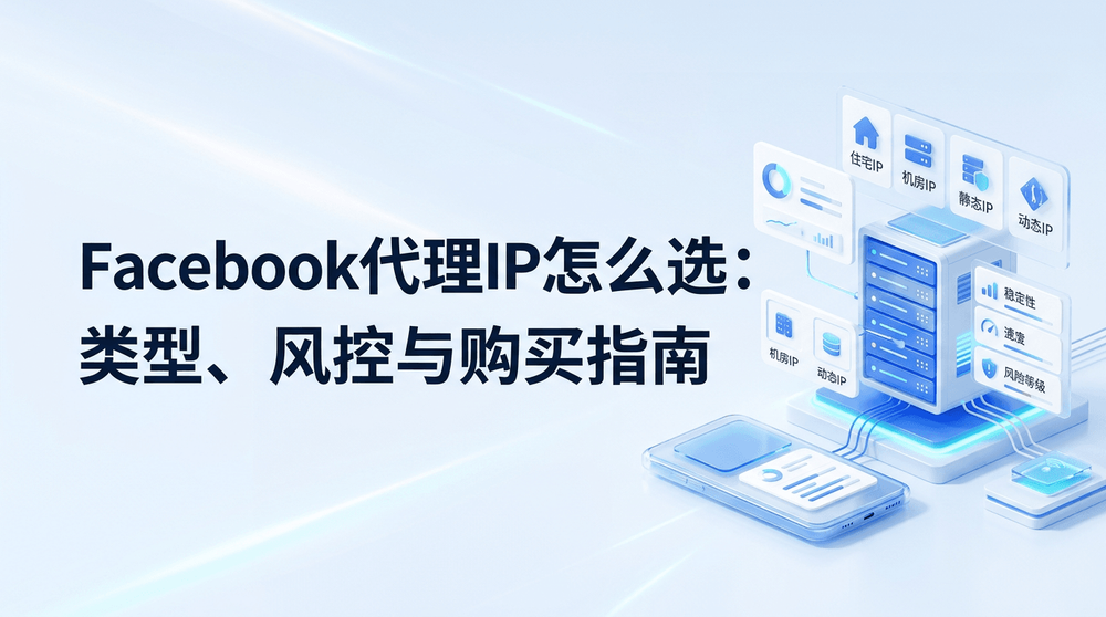 Facebook代理IP怎么选:类型、风控与购买指南