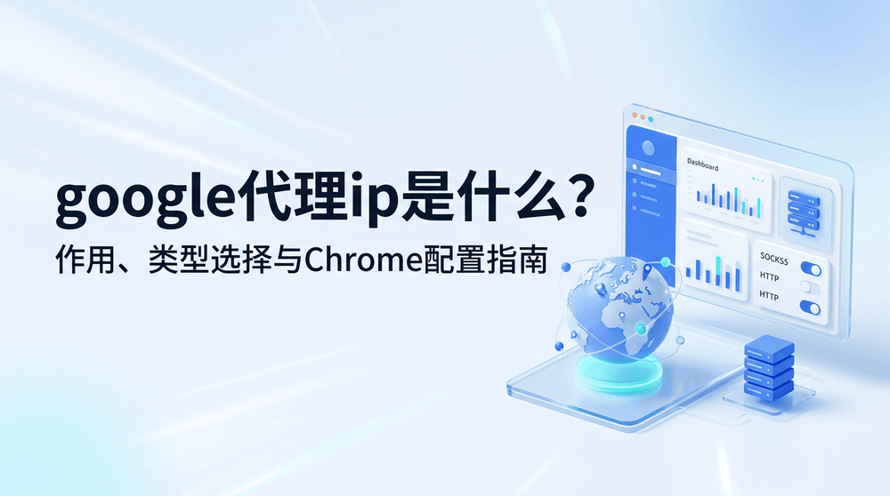 google代理ip是什么?作用、类型选择与Chrome配置指南