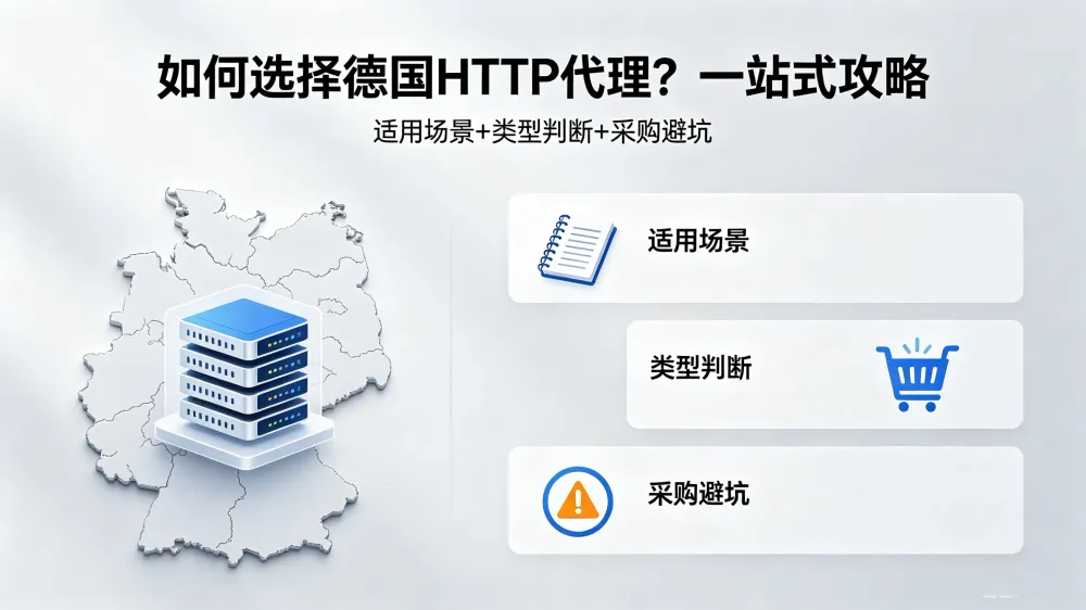 如何选择德国HTTP代理？适用场景+类型判断+采购避坑，一站式攻略