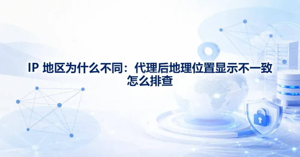 IP 地区为什么不同：代理后地理位置显示不一致怎么排查