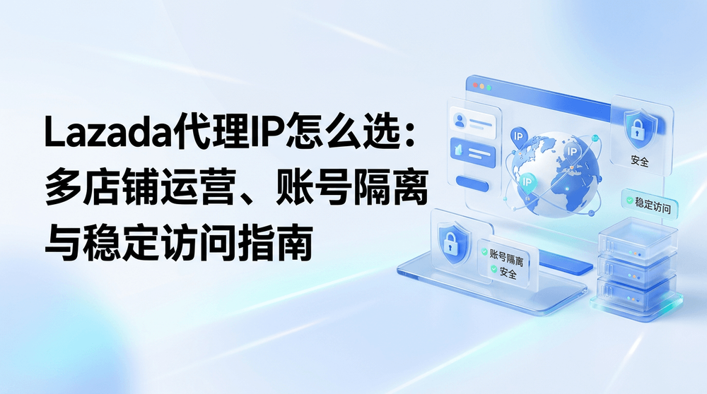 Lazada代理IP怎么选:多店铺运营、账号隔离与稳定访问指南