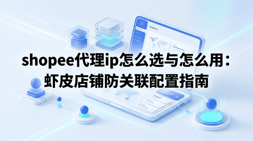 shopee代理ip怎么选与怎么用:虾皮店铺防关联配置指南