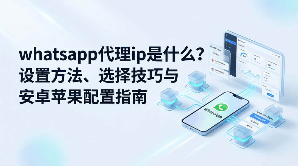 whatsapp代理ip是什么?设置方法、选择技巧与安卓苹果配置指南